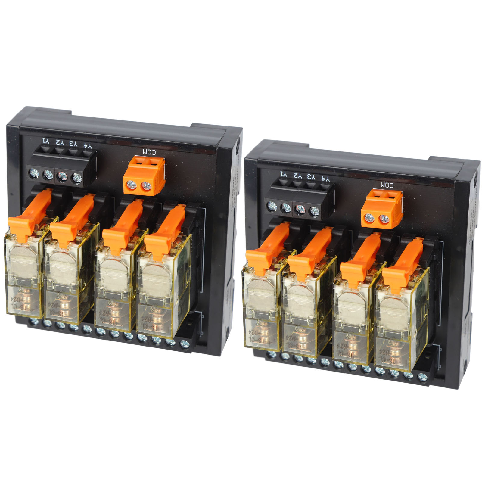 Relaissteuermodul (2 Stück) Für Speicherprogrammierbare Steuerungen (sps) Mit Gleichstromanschluss, Din-schienenmontage, 4 Kanäle, 1 Schließer, 1 Öffner, Bem1s-4mz, 250 V Ac