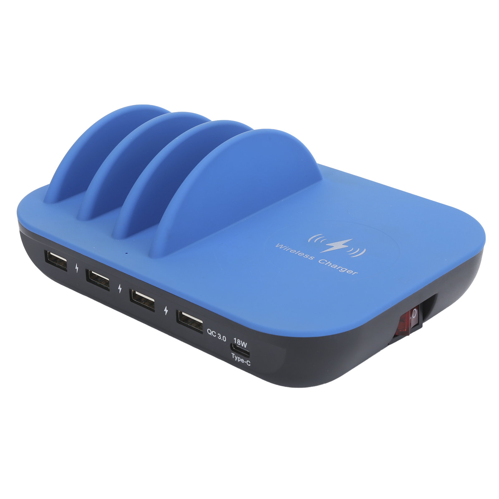 Stw-8128 Multifunktionale Mehrfachladestation, Tragbares Ladegerät Für Ios/huawei/xiaomi/samsung, Eu-stecker (100-240 V)