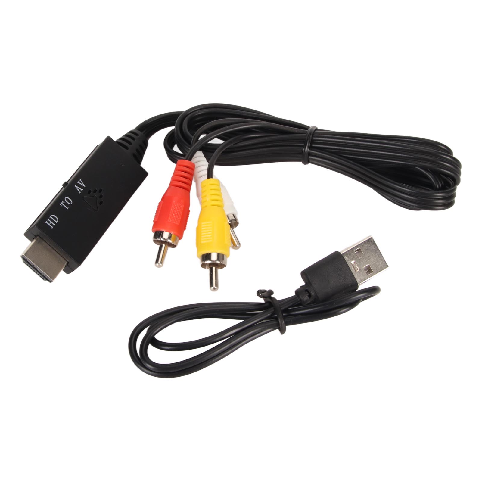 Professioneller Hd Multimedia Interface Zu Rca Konverter, Hd Zu Av Multimedia Adapter Für Ältere Fernseher, Monitore Und Projektoren (1m).