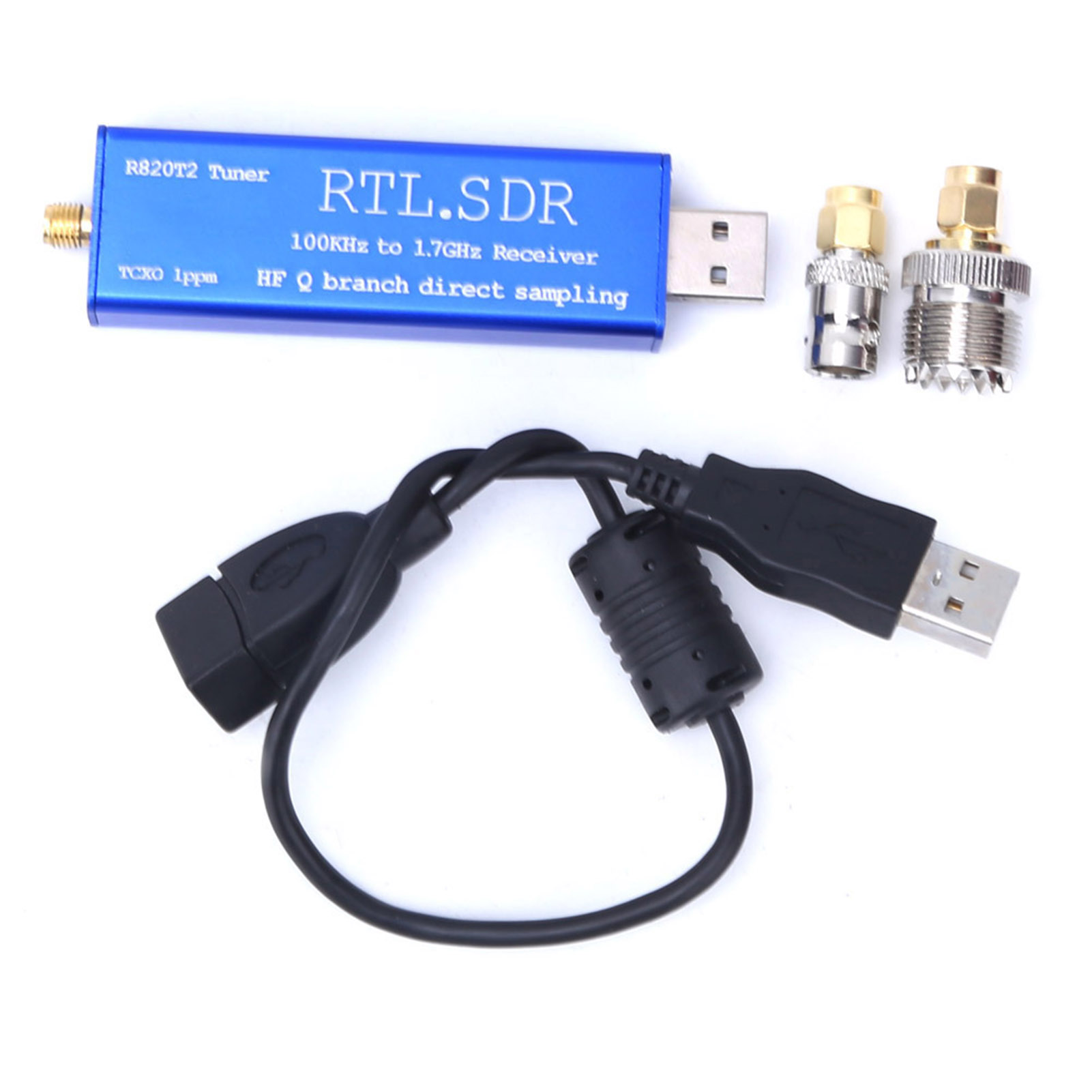 Usb-betriebener 100khz-1,7ghz Uhf/vhf Rtl-sdr-tuner-empfänger, Rtl2832u R820t2 Chipsatz