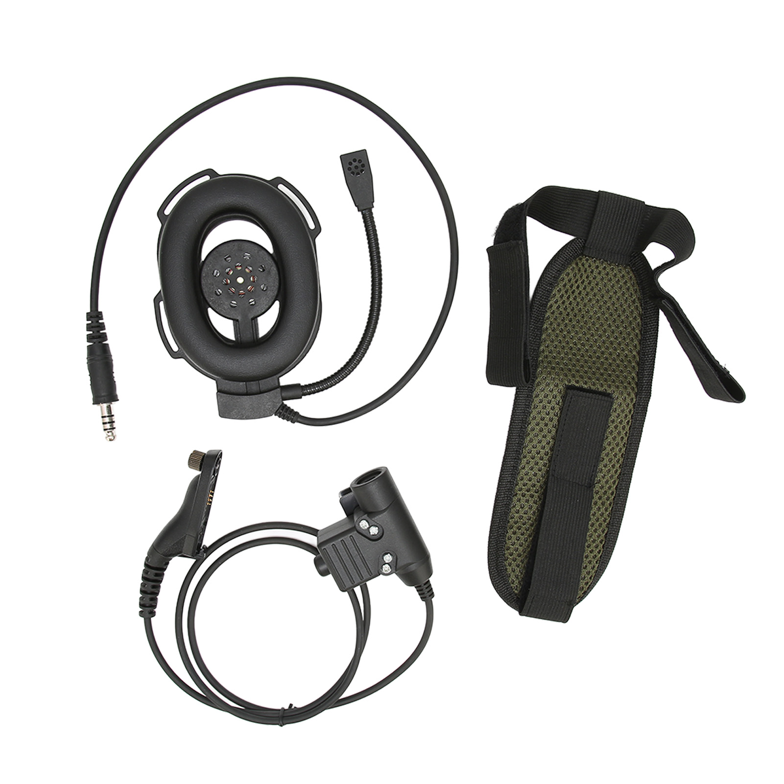 Verstellbarer In-ear-motorradhelm-kopfhörer Mit Ptt-taste U94 Für Motorola Xir P8268 Dp4400 (schwarz)
