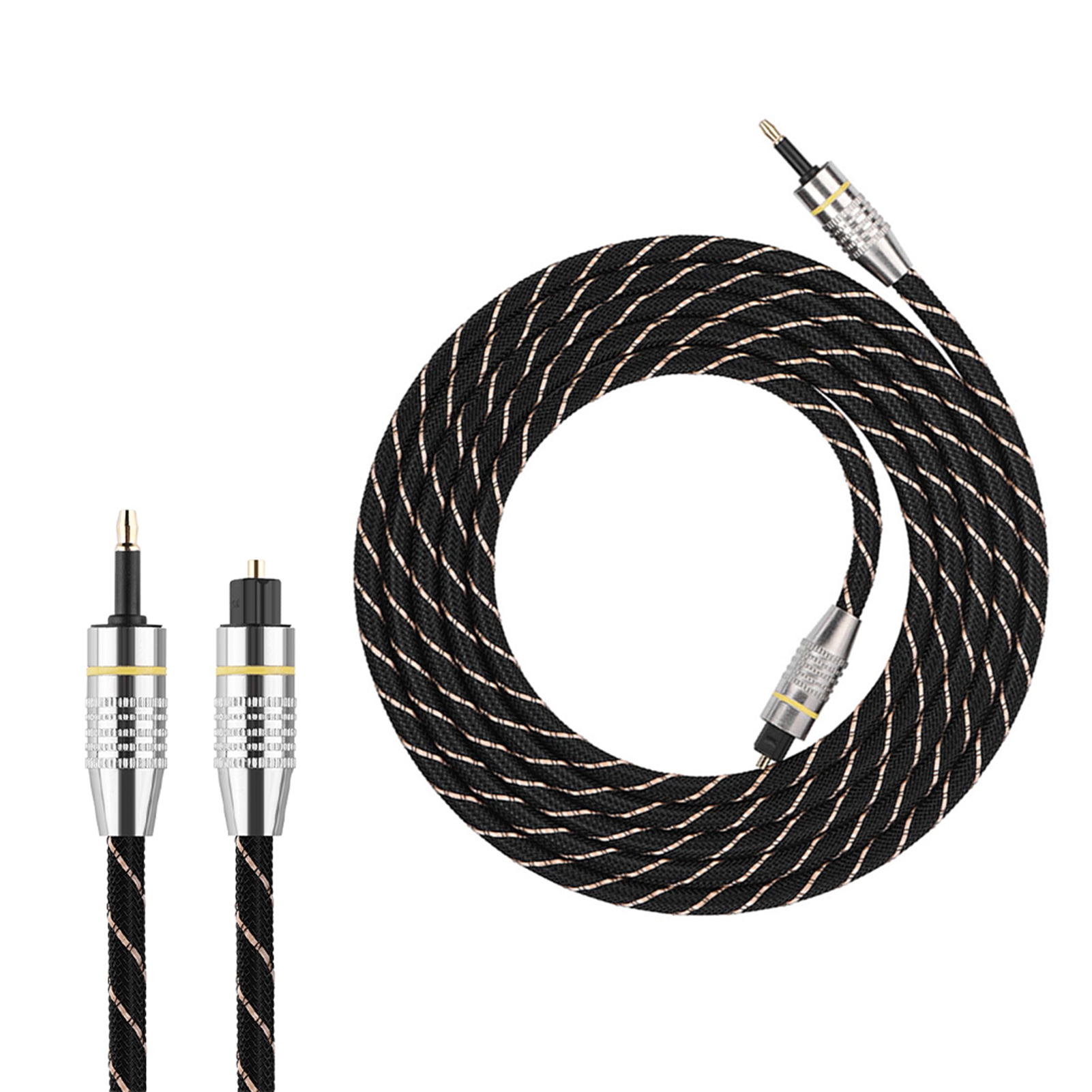 Toslink-auf-3,5-mm-miniklinken-glasfaser-digitalaudiokabel, Vergoldeter Spdif-anschluss, 2 M