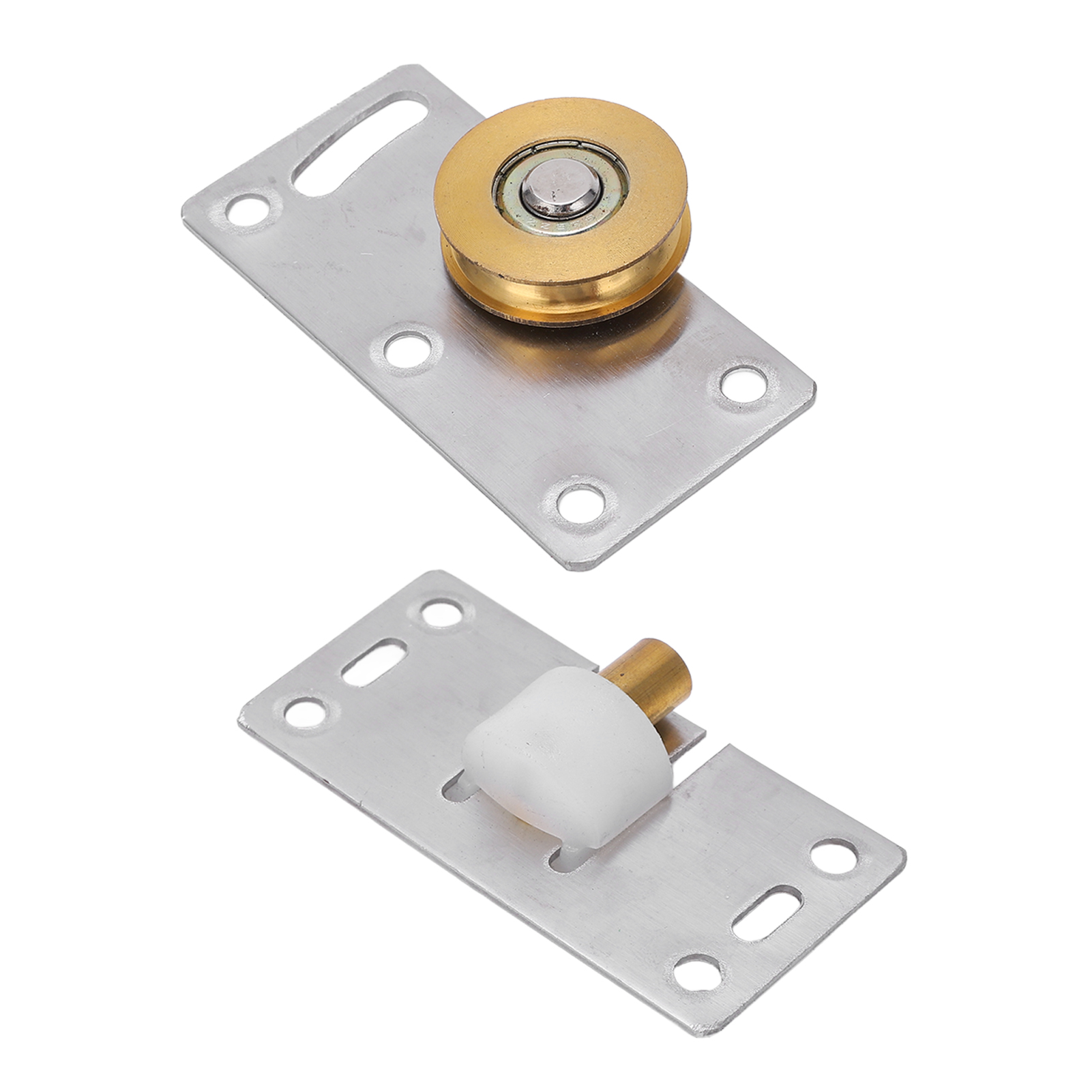 Set Aus 2 Gleitrollen Aus Messing Und Edelstahl, Rollen Für Türen, Schränke Und Kleiderschränke (außendurchmesser: 30 Mm).