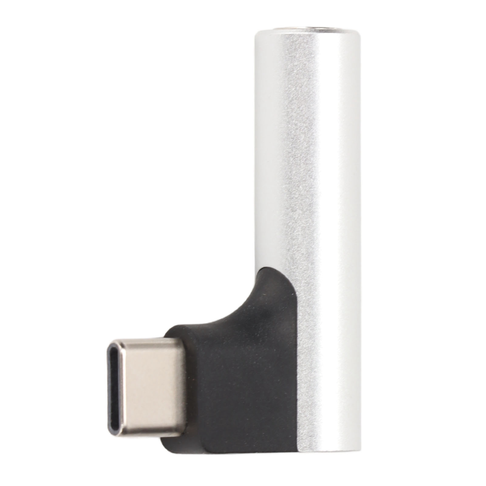 Usb-c-auf-3,5-mm-kopfhöreradapter Mit 32-bit/384-khz-dac-chip, Silber/weiß.
