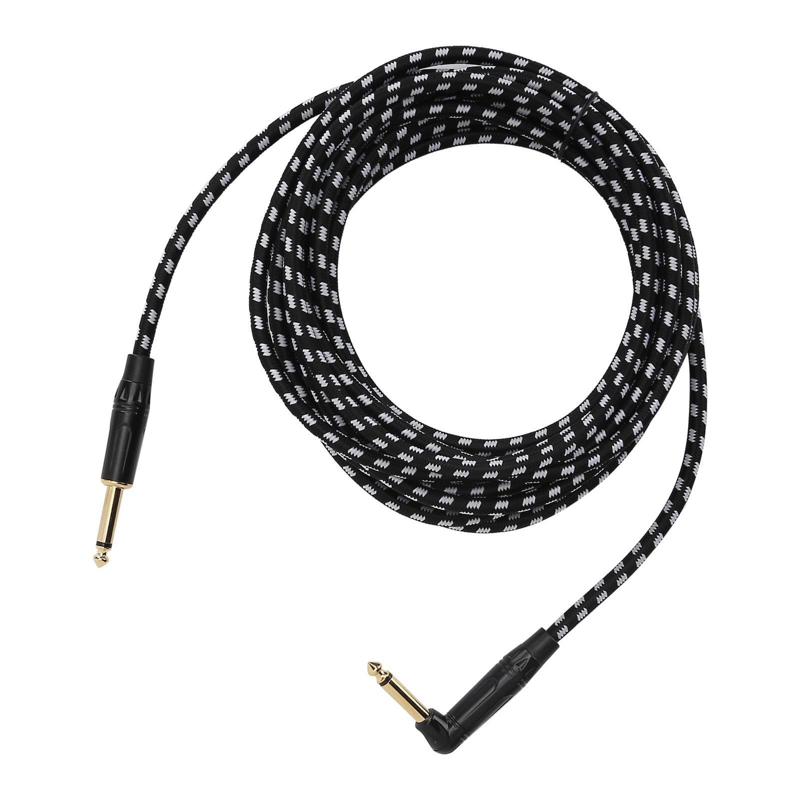 Jorindo 6m, 6,35mm Gitarren-audiokabel Für E-gitarrenverstärker, Vergoldeter Stecker Und Schwarzer Mantel (jd6220)