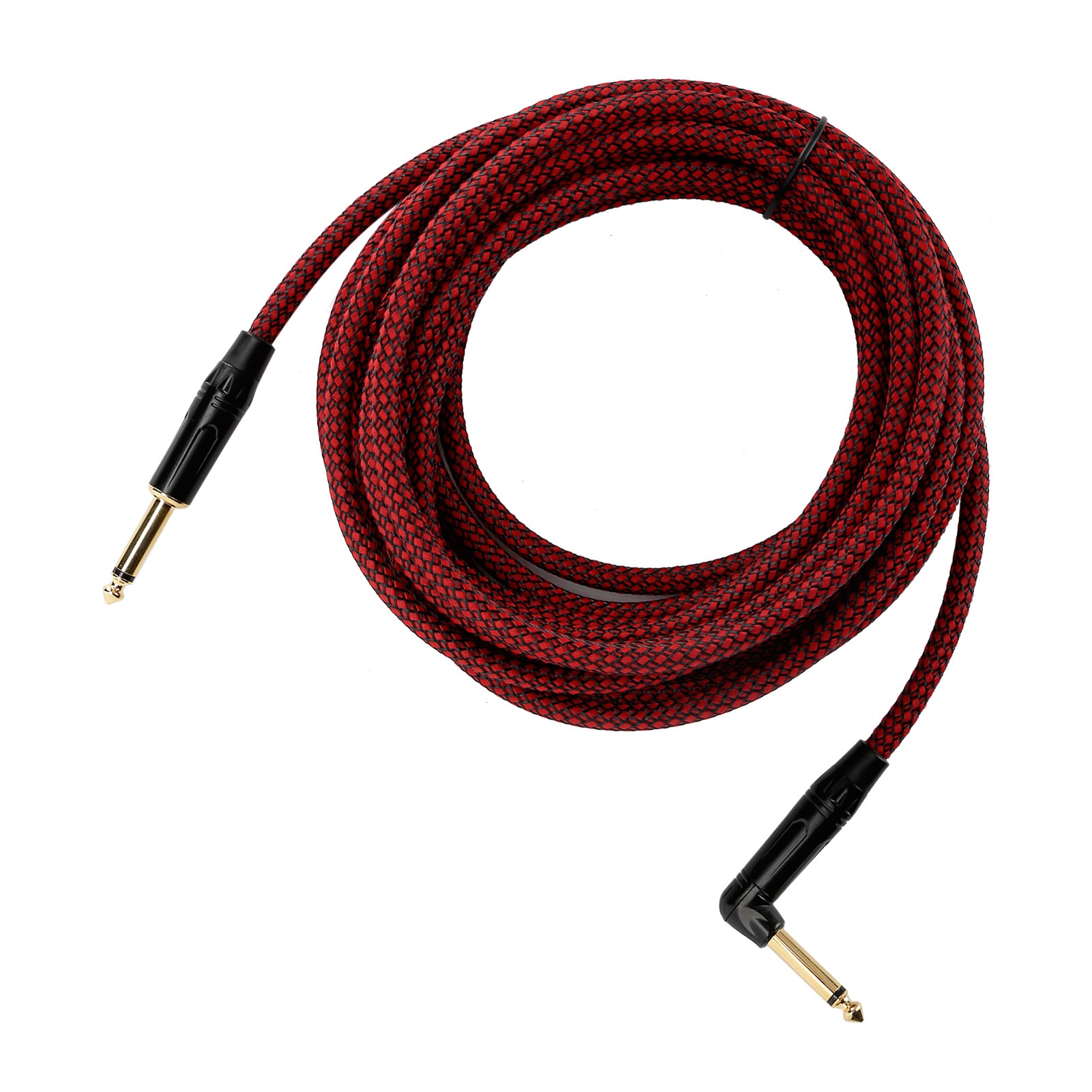 Jorindo 6m, 6,35 Mm Gitarren-audiokabel, E-gitarrenverstärkerkabel, Vergoldeter Stecker Und Schwarzer Mantel Jd6217