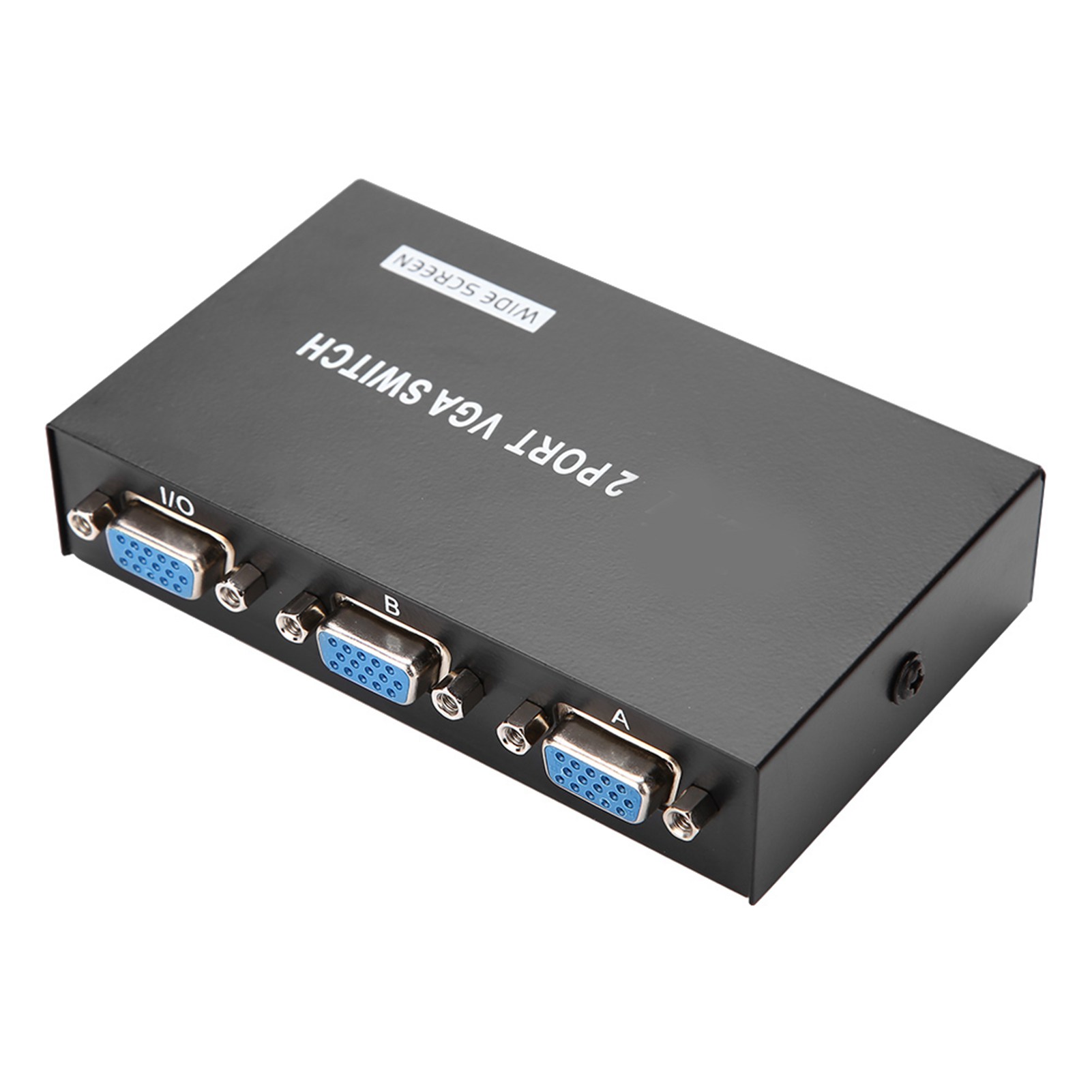 Vga-umschalter/splitter Mit 2 Eingängen Und 1 Ausgang Mit Datensynchronisation Und Anzeige Auf Einem Vga-monitor.