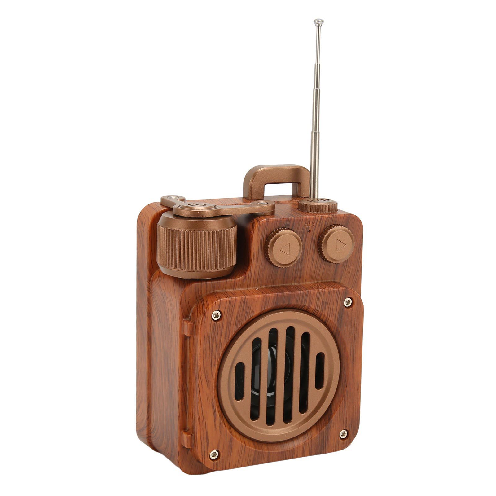 Retro-bluetooth-lautsprecher Mit Fm-radio Und Holzoptik, Verlustfreiem Hifi-sound, Kompatibel Mit Usb-speicherkarten.
