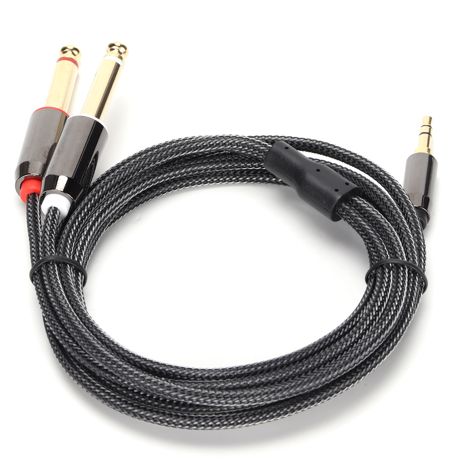 Jk-366 Audiokabel Mit Vergoldeten 3,5-mm-steckern Auf Zwei 6,35-mm-steckern