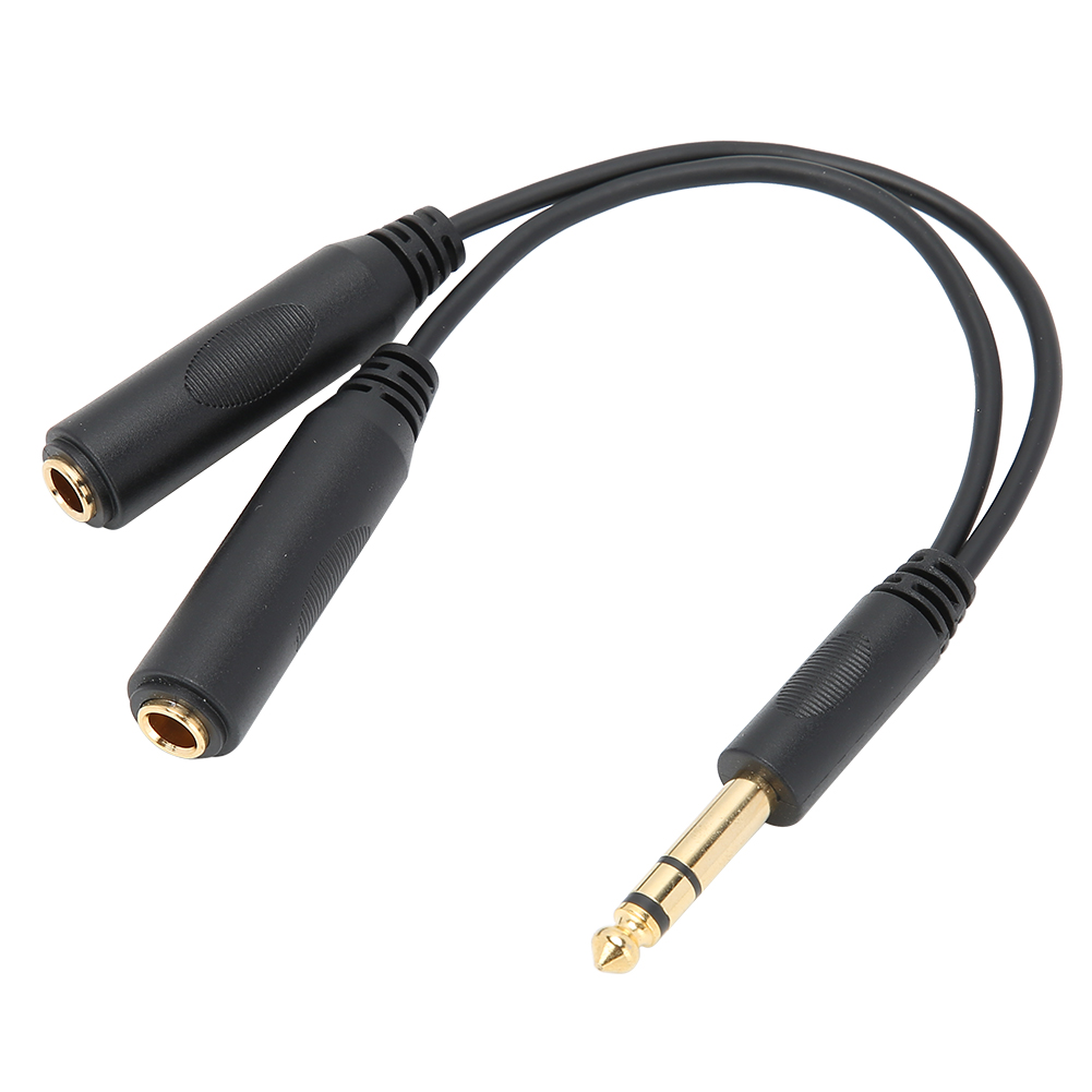 1-in-2-audio-adapterkabel, Vergoldete Anschlüsse, Abschirmung Aus Reinem Kupfer, 6,35-mm-klinkenstecker Auf 6,35-mm-klinkenbuchse.