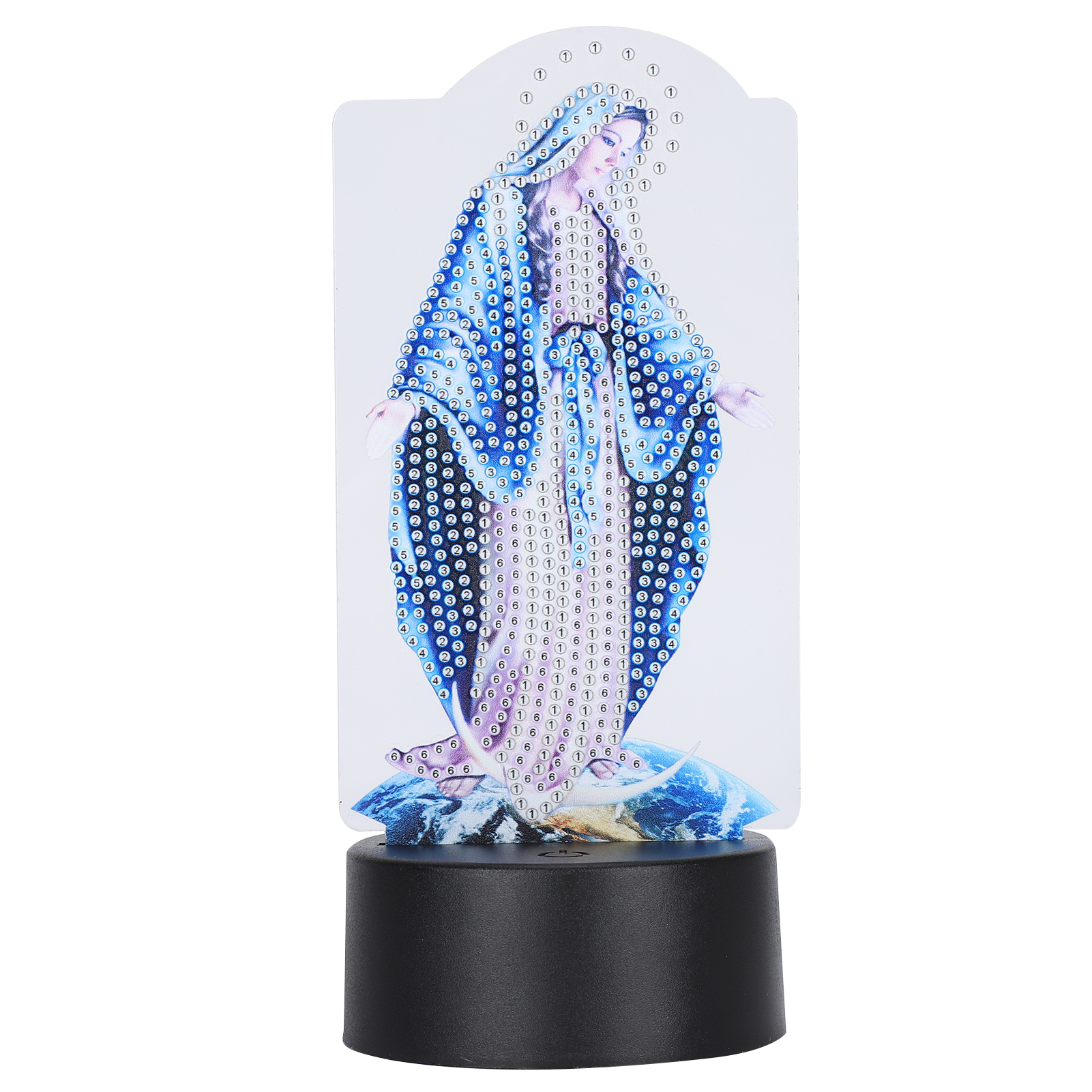 Diy-led-nachtlicht Zum Malen Mit Diamanten, Unfertiges Set, 3d-usb-lampe, 7 Farben, Touch-funktion Und Dimmfunktion, Heimdekoration