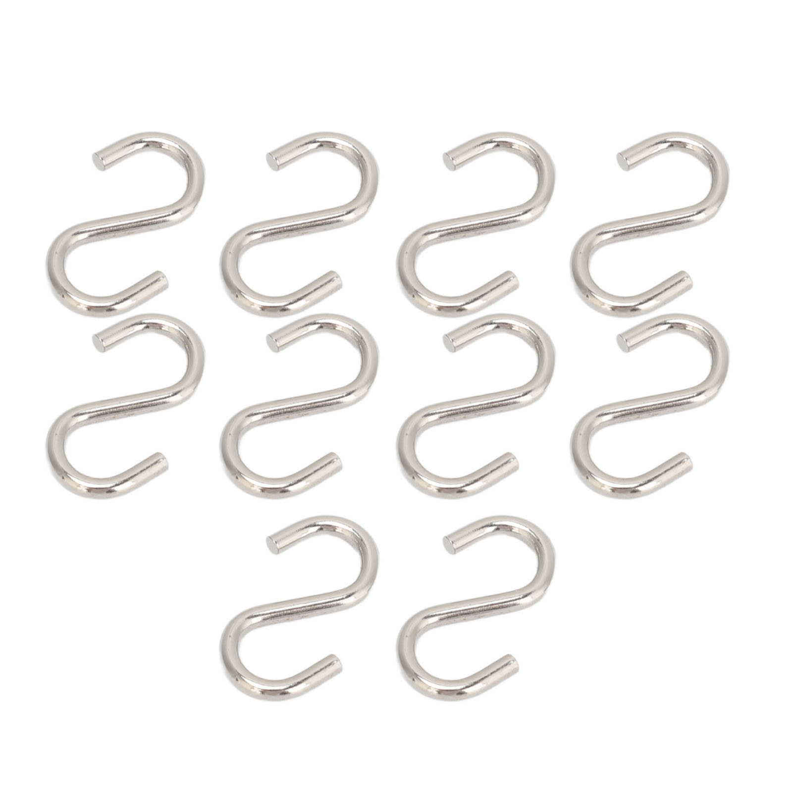 Packung Mit 10 Robusten, Dicken S-förmigen Haken Aus Langlebigem Metall. Diese Kleinen S-haken Werden Häufig Zur Herstellung Von Kleidung, Taschen Und Küchenutensilien Verwendet (s212 002).