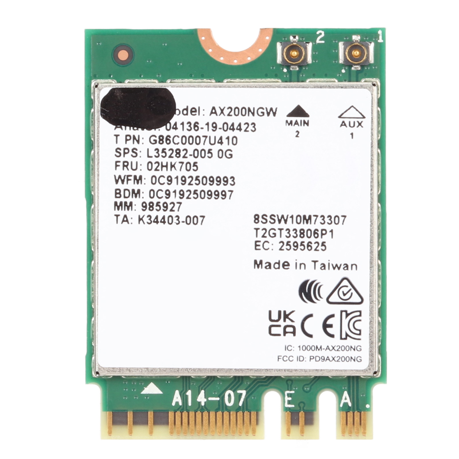 Dualband-wlan-6-netzwerkkarte (3000 Mbit/s, M.2 Ngff, 802.11 Ax, Bt5.2) Für Laptop Und Drucker