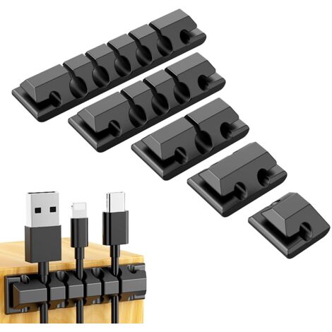 Bunthaus Kabelclip-desktop-kabel-organizer, 5er-pack, Kabelmanagement, Kabel-organizer Für Usb-ladegeräte/mauskabel/kopfhörerkabel/computerkabel Usw