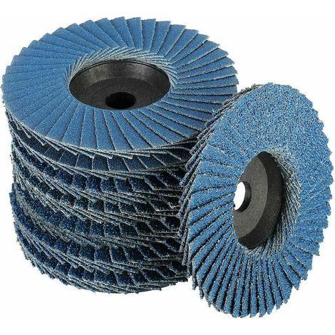 Bunthaus Diamantscheibe Für Schleifmaschine, 8er Set Fächerscheiben, Fächerschleifscheiben, Ø 76 Mm X 10 Mm, Körnung 40/60/80/120, Für Metall, Stahl Und Holz, Belegt Mit Fächerscheiben, Schleifscheibe
