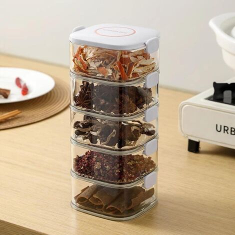 Bunthaus Gewürz-aufbewahrungsbox – Küchenutensilien – Küchenutensilien – Gewürzdosen – Versiegelter Halter Für Gewürze, Salz, Zucker, Kardamom