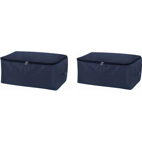 Bunthaus 2-teilige Aufbewahrungstasche, Aufbewahrungstasche Für Saisonale Kleidung, Steppdecke, Bettwäsche, Umzugstasche, Weich Und Robust, Wasserdicht, Feuchtigkeitsbeständig, Staubdicht (60 X 50 X 2