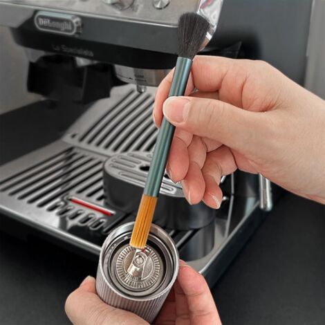 Bunthaus 2-in-1-barista-bürste Für Kaffeemühle, Espresso-reinigungsbürste, Kaffeebürste, Kaffeewerkzeug Für Die Barista-küche Zu Hause (eine Seite Hat Harte Borsten Und Die Andere Seite Hat Weiche Bor
