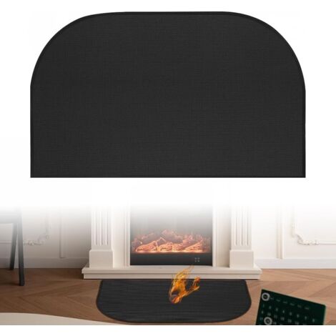 Bunthaus Feuerfeste Kaminmatte, 1 Mm × 40 Cm × 60 Cm, Halbrund, Wasserdicht, Ölbeständig, Zum Schutz Des Bodens Von Feuerstelle, Ofen Und Grill.