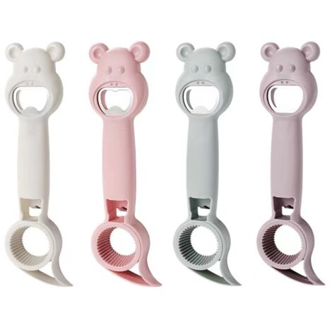 Bunthaus 4er-set Flaschenöffner, 4-in-1, Multifunktional, Manuell, Bär, Glasöffner, Flaschenöffner, Dosenöffner, Glasöffner, Bierflaschenöffner, Flaschenöffner Für Bierdosen