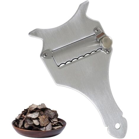 Bunthaus 1 Stück Trüffelschneider, Verstellbar, Gewellte Und Gerade Klingen, Holzgriff, Käsehobel Für Gemüse, Knoblauch, Pilze