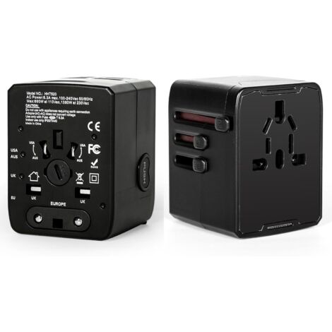 Bunthaus Reiseadapter, Universal-reisestecker, Reiseadapter, Internationales Reiseladegerät, 3 Usb- Und 1 Typ-c-wand-universal-ac-adapter