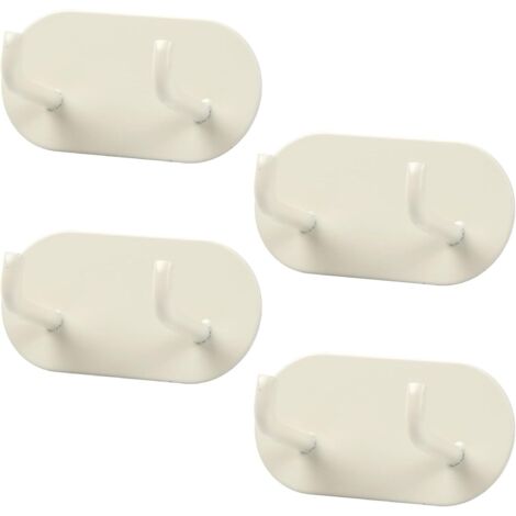 Bunthaus Stück Selbstklebender Wandhaken, Badezimmer-handtuchhalter, Handtuchhaken Aus Metall, Badezimmerhaken Ohne Bohren Für Badezimmer, Schlafzimmer, Küche (creme)