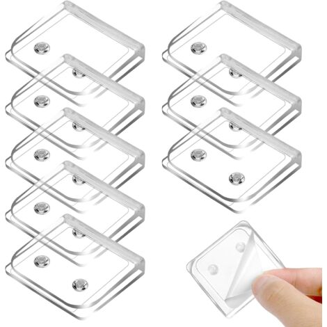 Bunthaus Duschvorhang-clips, 8 Stück, Selbstklebende Duschvorhang-clips, Spritzschutz, Transparente, Winddichte Duschvorhang-clips Für Badezimmer