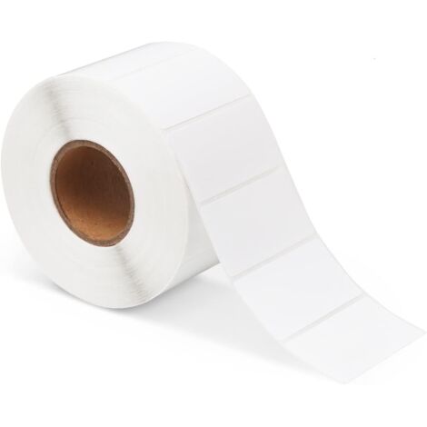 Bunthaus Klebeetiketten, 1 Rolle 1000 Einfache Weiße Selbstklebende Etiketten, 60 30 Mm Selbstklebende Etiketten Zum Drucken Von Postanschriften, Preisetiketten