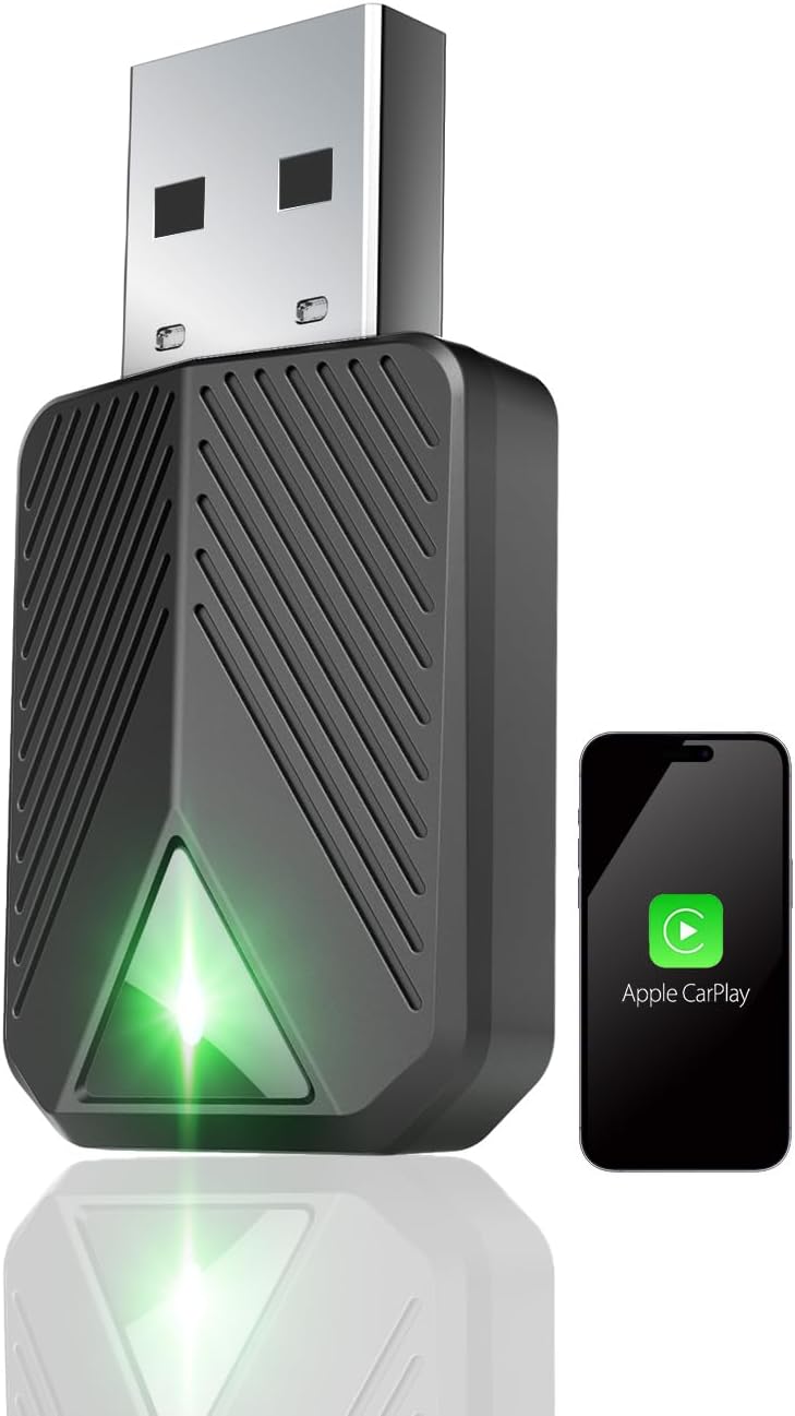 Verbesserter Kabelloser Carplay-adapter, Wandelt Werkseitig Kabelgebundenes Carplay In Kabellosen Plug-and-play-wireless-adapter Um, Geeignet Für Autos Ab 2016 Und Iphone Ios 12+