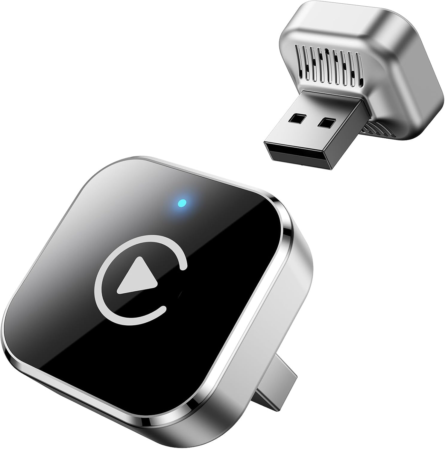 Wireless Carplay Adapter 2026 Upgrade, Mini 2-in-1 Plug & Play Usb Dongle, Wireless Carplay & Android Auto Für Auto, Stabile Automatische Verbindung, Kompatibles Iphone & Android, Silber
