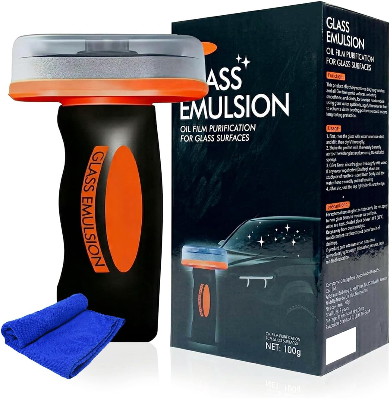 Autofensterreiniger, Antibeschlag-fettfilmentferner, Reinigungsemulsion, Reinigungsgel, 100 Ml, Für Windschutzscheibenfenster Und Spiegel