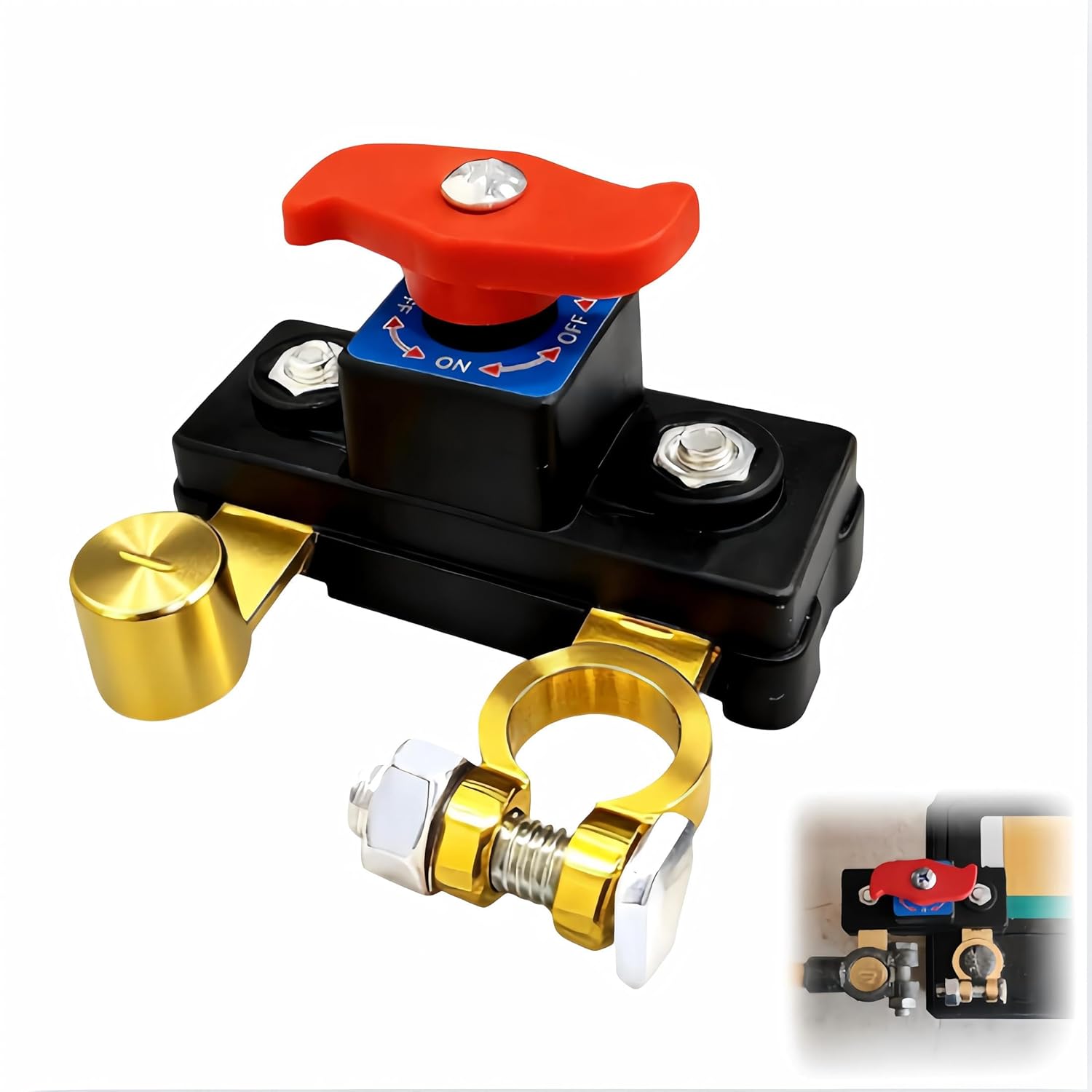 12v-24v Batterie-leistungsschalter, Einstellbarer Batterieschalter Aus Reinem Kupfer, Hohe Leitfähigkeit Für Auto, Lkw Und Boot