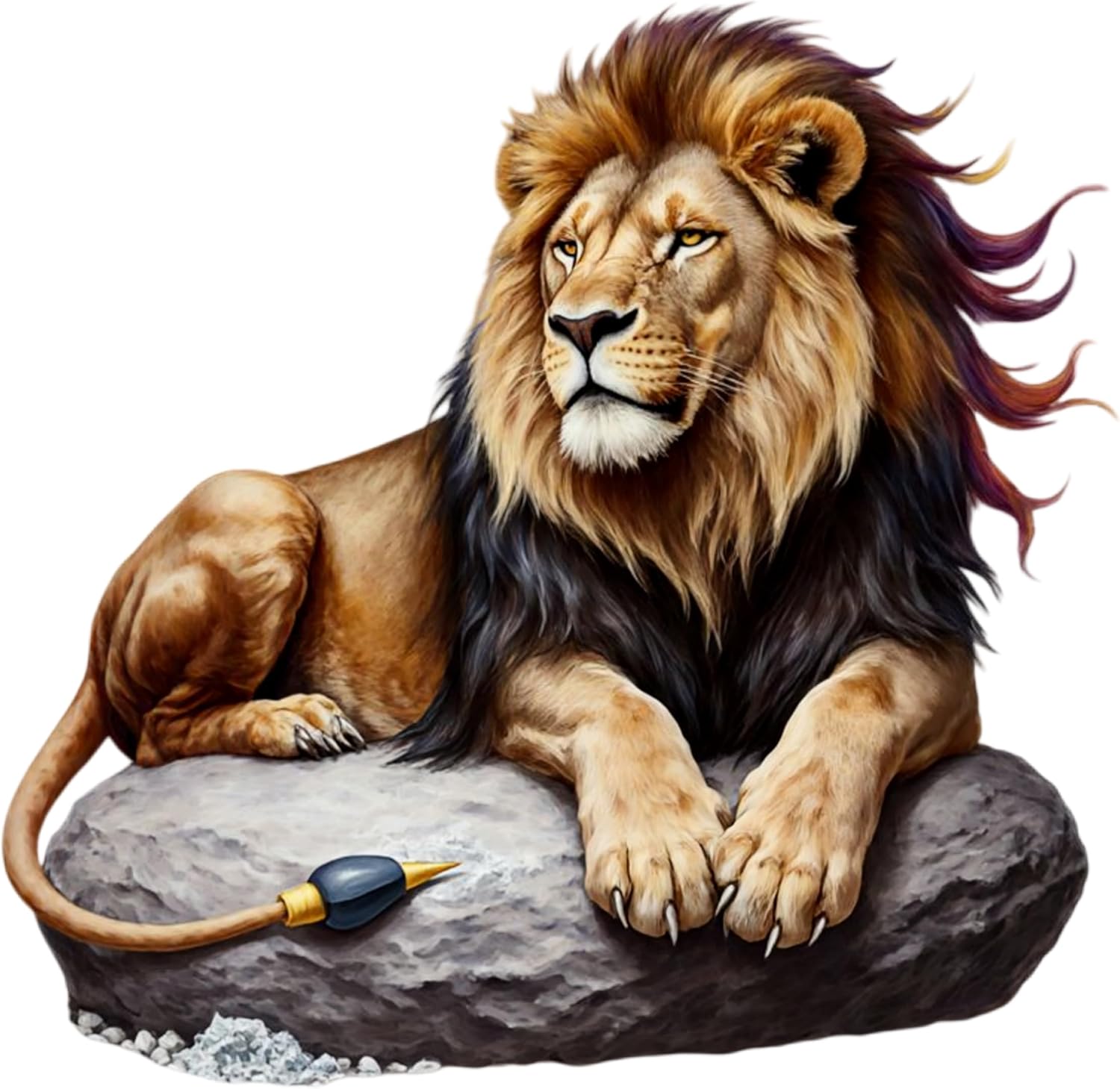 Mighty Lion Autoaufkleber, Wasserfeste Und Glänzende Aufkleber Für Auto, Suv, Motorrad, Lkw, Laptop, Koffer, Helm, Türen, Wände – 5,5 Zoll (2 Stück)
