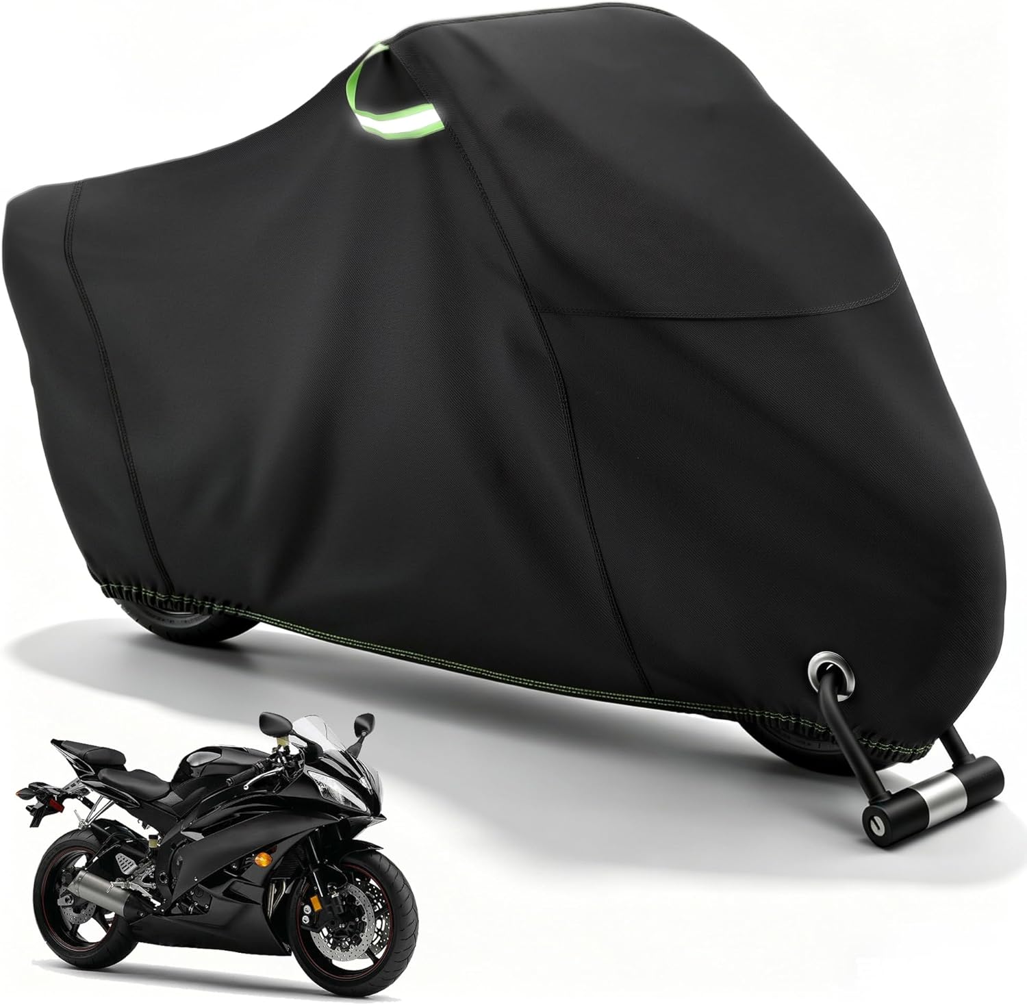 Premium 420d Oxford Motorradabdeckung – Wasserdicht, Extrem Langlebig Und Uv-beständig – Allwetter-innen-/außenschutz – Für Alle Gängigen Motorradmodelle – 225 X 95 X 125 Cm