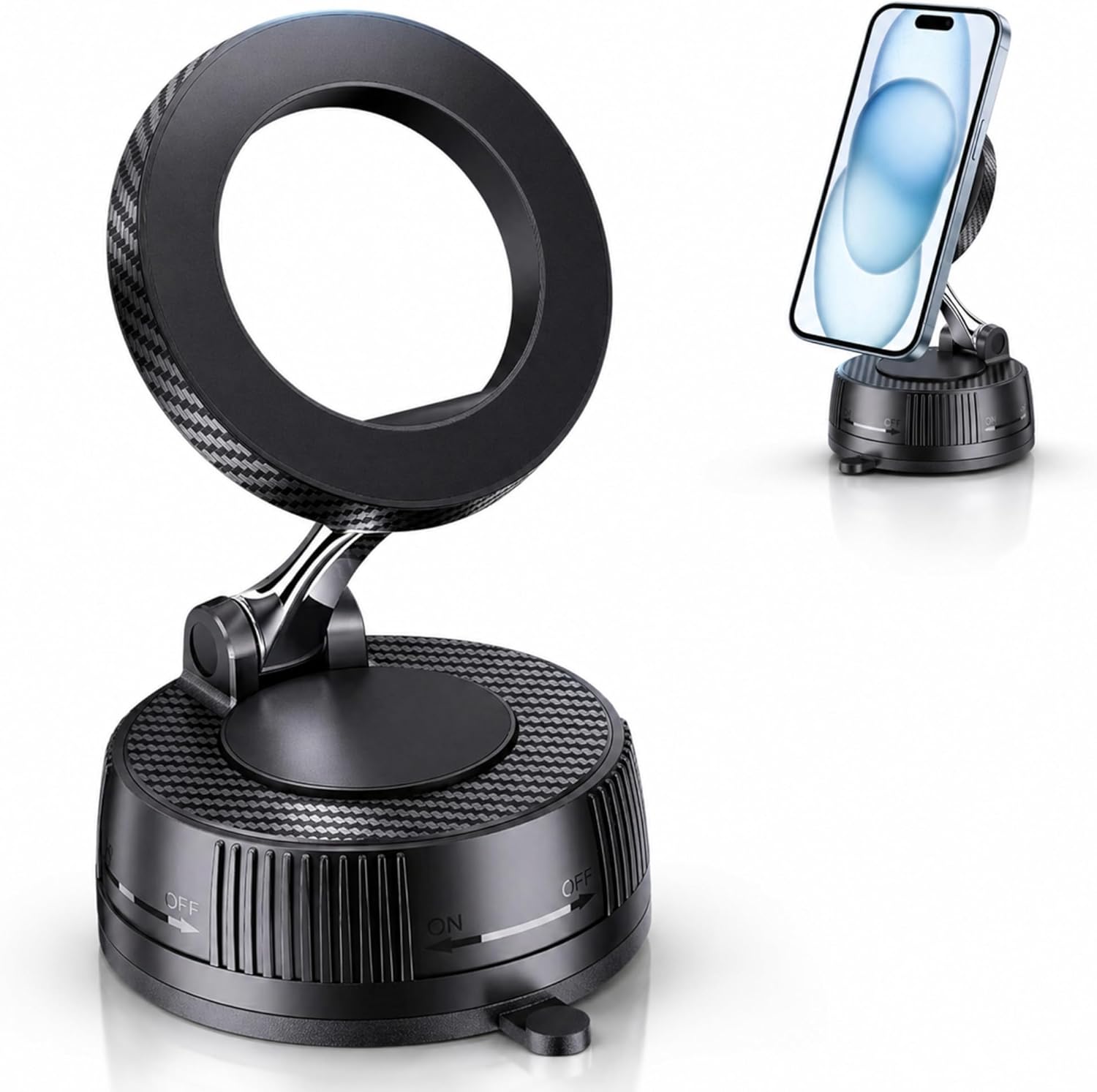 Magnetischer Autotelefonhalter Saugnapfhalterung, Ultrastabiler Fallschutz, Magsafe-kompatibel, Iphone Samsung Android, Dashboard