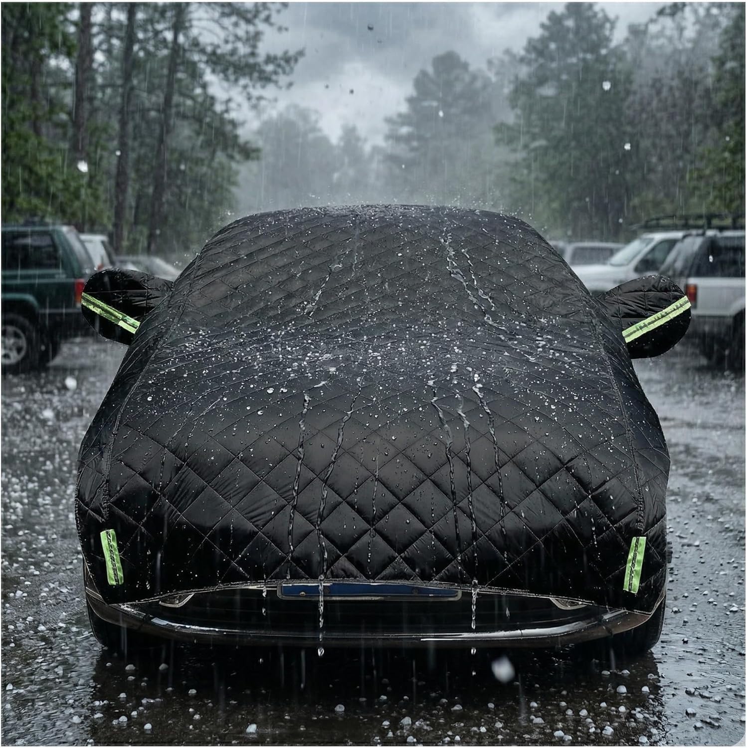 Anti-hagel-außenautoabdeckung Für Jaguar Xe Sportbrake 2015–2023, Halbe Autoabdeckung, Wasserdichter Schutz, Anti-uv-hagel, Schneestreifen, Verdickte Allwetter-außenautos