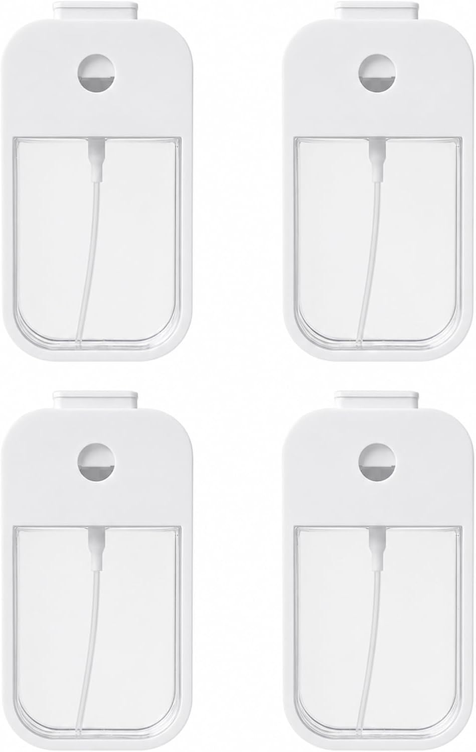4 Kleine Weiße Sprühflaschen 45 Ml, Mini-sprühflasche 45 Ml Wiederverwendbar Für Hydroalkoholisches Gel, Parfüm, Kosmetika, Händedesinfektionsspray Und Körperpflege