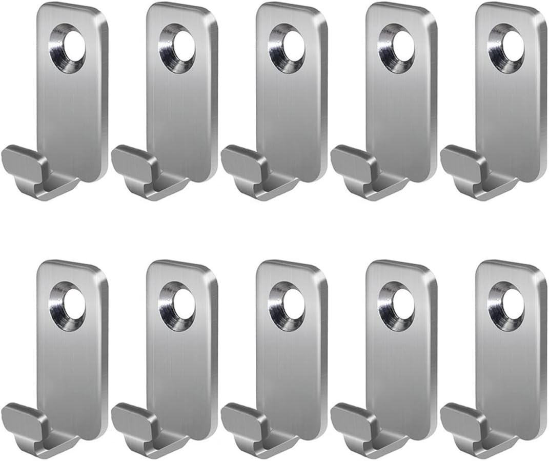 Ccykxaset Mit 10 Robusten Mini-j-förmigen Wandhaken Aus Edelstahl 304 Für Spiegel, Bilderrahmen, Aufhängedrähte, D-ringe