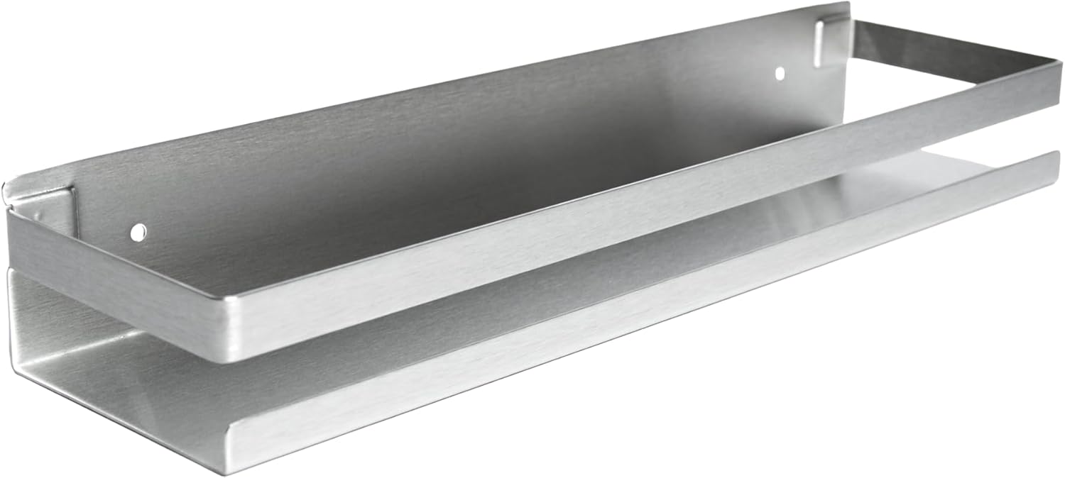 Duschkorb – Duschablage Fürs Badezimmer – Shampoo-halter – Kein Bohren Erforderlich – Rechteckiger Duschkorb (silber, 40 Cm)