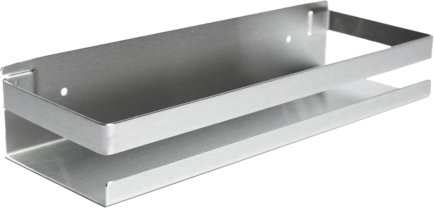 Duschkorb – Duschablage Fürs Badezimmer – Shampoo-halter – Kein Bohren Erforderlich – Rechteckiger Duschkorb (silber, 30 Cm)