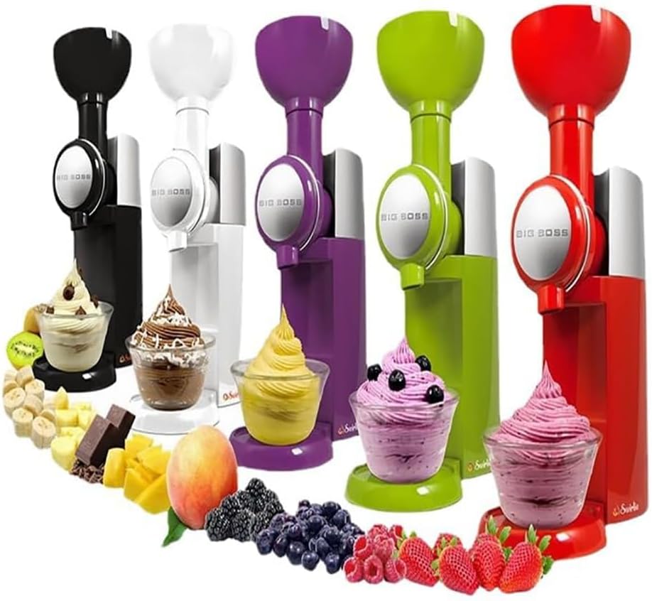 Eismaschine, Eismaschine Für Zuhause, Italienische Eismaschine, Joghurtmaschine 500 Ml, Joghurt Nach Italienischer Art, Frucht- Und Marshmallow-sorbet (schwarz)