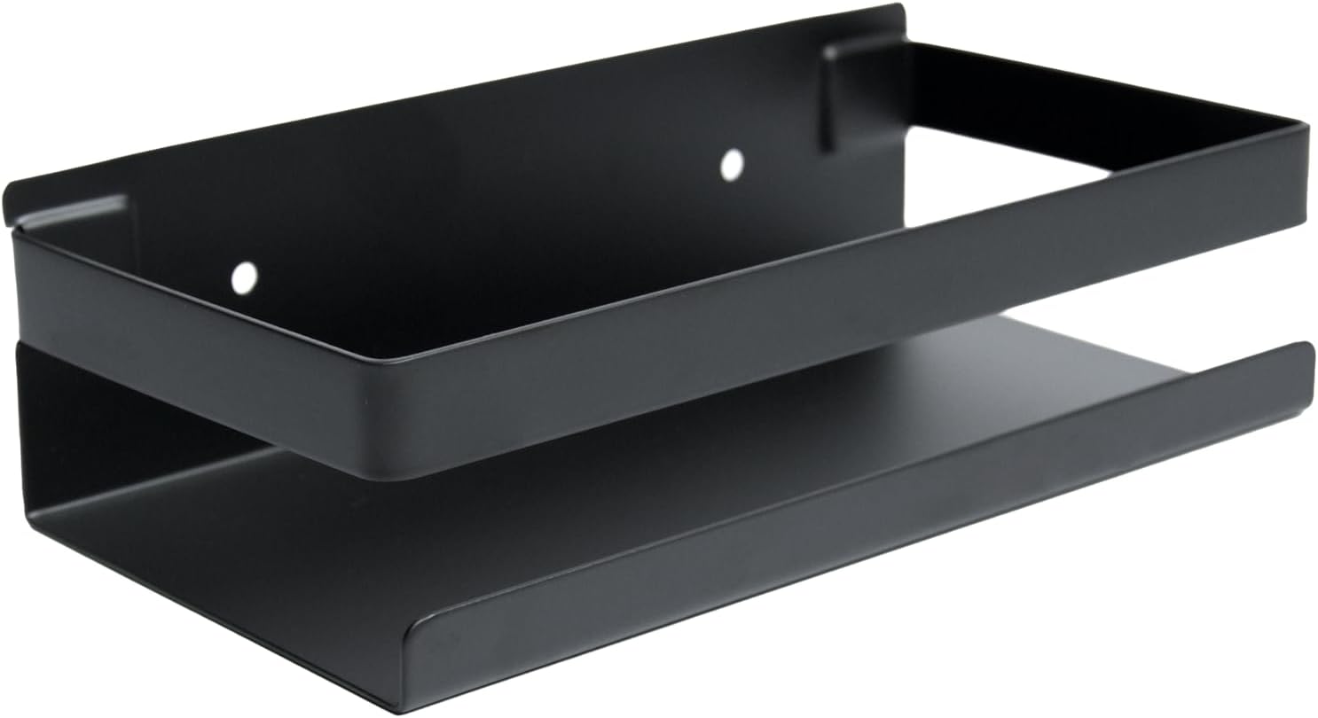 Duschkorb – Duschablage – Shampoo-halter – Kein Bohren Erforderlich – Rechteckiger Duschkorb (schwarz, 20 Cm)