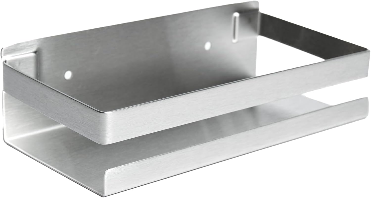 Duschkorb – Duschablage – Shampoo-halter – Kein Bohren Erforderlich – Rechteckiger Duschkorb (silber, 20 Cm)