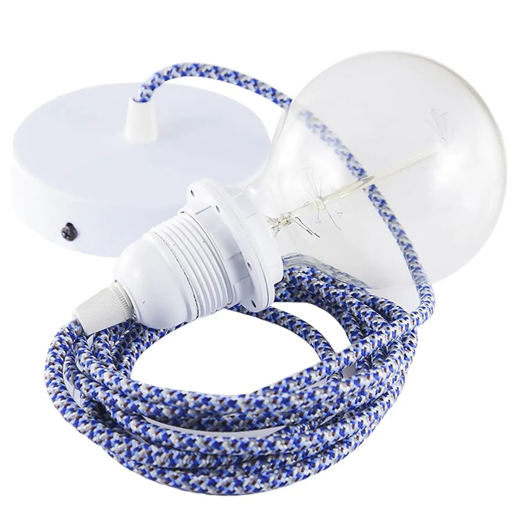 Hängeleuchte Creative-cables Pixel Rx03 Kabel Türkis 1 Meter