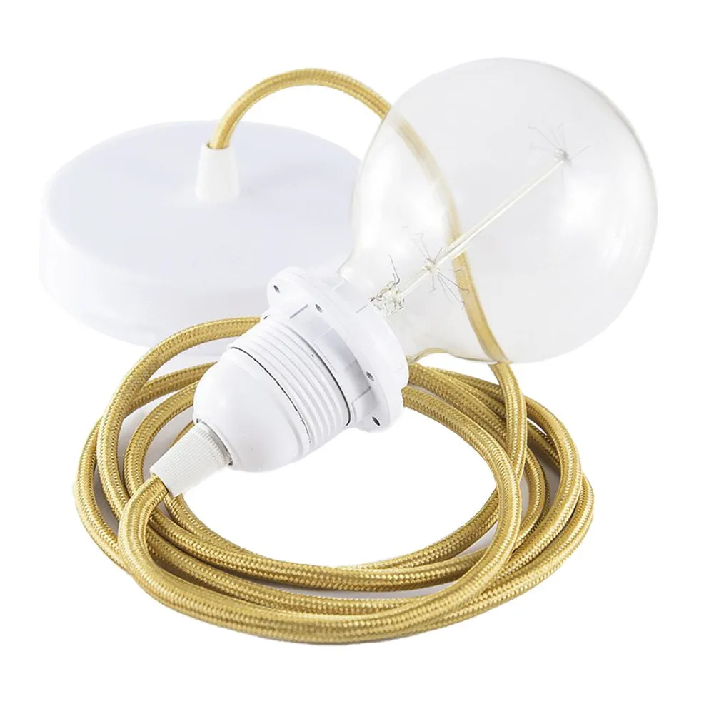 Hängelampe Creative-cables Rm05 Golden Kabel 1 M