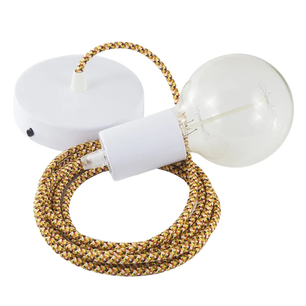 Pendelleuchte Creative Cables Rx01 Pixel Kupfer Textil 50 Cm