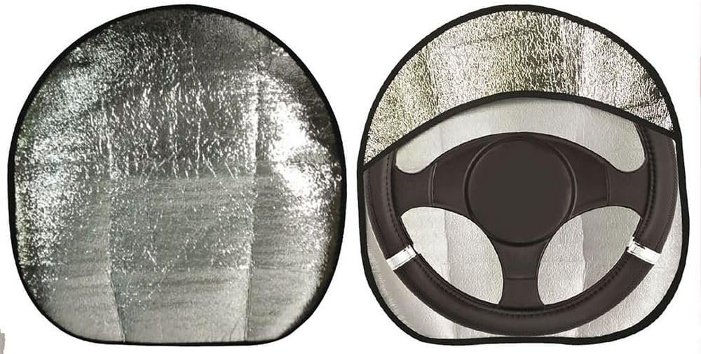 Universelle Lenkrad-sonnenschutzkappe Für Autos, Sonnenschutz, Atmungsaktives Und Strapazierfähiges Material, Einfache Montage, 40 Cm