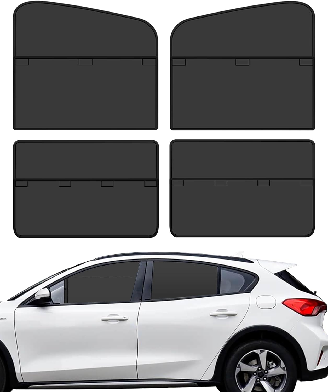 Magnetischer Sonnenschutz Fürs Auto, Sonnenschutz Für Die Seitenscheiben, Magnetischer Sonnenschutz Für Die Seitenscheiben (vorne + Hinten)