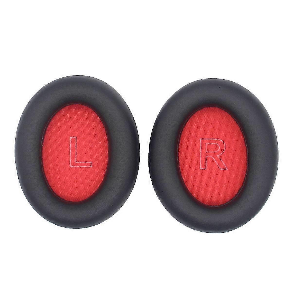 Housse De Protection Pour Casque Anker Soundcore Life Q10, Coussinets D'Oreille De Rechange Confortables, Noir Et Rouge.